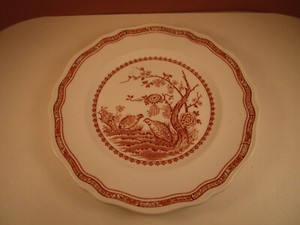 Vintage Furnivals Quail England Brown Transfer Salad Plate