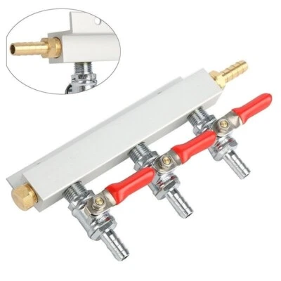 Colector de gas distribuidor de aire colector de CO2 - Divisor 5/16" accesorios de barra (3 vías) Foto 1 de 4