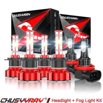 For Hyundai Genesis Coupe 2013-2016 Led Headlight Bulbs Kit Hi/Lo Beam Fog Light - Image 1 of 4