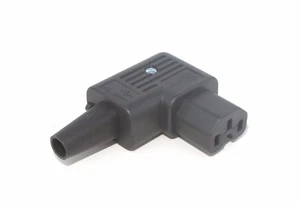 IEC C15 Rewire-able Right angled Connector Schurter 10A for mains power cables - Picture 1 of 3