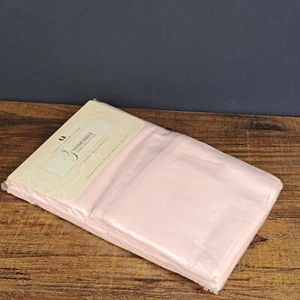 Gloria Vanderbilt Home Collection 2  Queen Pillowcases Made In Usa Pink No Iron  - Picture 1 of 11