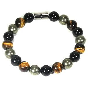 Auras by Osiris Triple Protection Bracelet - Black Tourmaline- Tiger Eye - - Picture 1 of 5