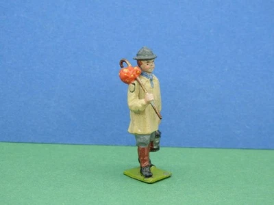 Gran Bretaña ANTIGUA SERIE DE GRANJA DE PLOMO #595 NIÑO PASTOR CON LINTERNA 1928 Foto 1 de 4