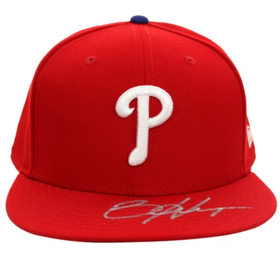 Bryce Harper Autographed Philadelphia Phillies Red Hat Fanatics MLB COA Signed - Image 1 of 4
