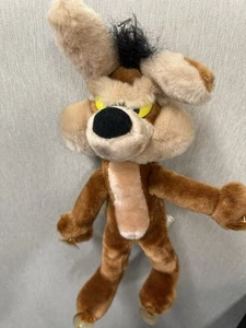 VTG Wile E Coyote Plush Suction Cups Cling Plush ‘88 Warner Bros Mighty Star  - Picture 1 of 10