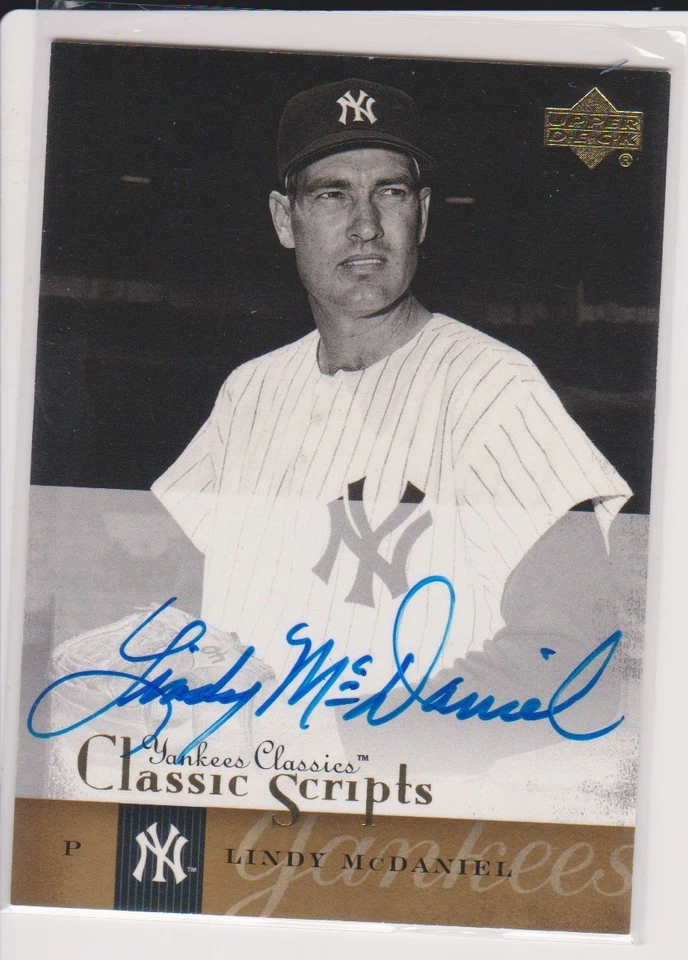 04 UD YANKEE CLASSICS *LINDY MCDANIEL "AUTOGRAPH" - Image 1 of 1