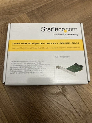 Startech - PEXM2SAT32N1 - Adapter Card, 3 Port M.2 Ssd, Pcie 3.0 - Image 1 of 3