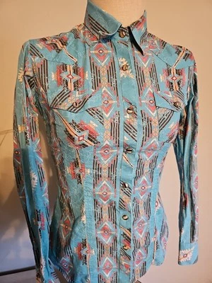Camisa Vaquera Rock & Roll PEQUEÑA Snap Western Azteca Suroeste Foto 1 de 4