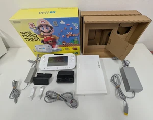 Z491 Nintendo Wii U White Mario maker set 32GB Console JP WUP-101 USED SET - Picture 1 of 13