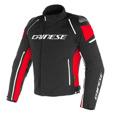 Dainese Racing 3 D-Dry Black/Lava-Red Sport Urban Touring Motorcycle Jacket - Image 1 of 2