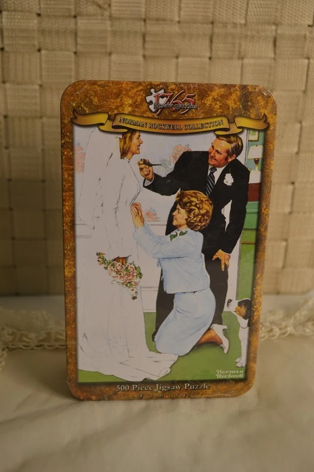 Norman Rockwell Bride to Be- 500 PC Puzzle in a Tin by 1765 Jigsaw