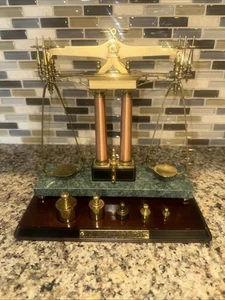 Franklin Mint 150th Anniversary California Gold Rush Messing Waage Waage - Bild 1 von 9