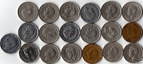 Rare Canada Complete Year Set Of 19 King George VI Era 5 Cent Coins 1937 To 52 Cover