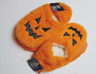 2 pares de calcetines para mujer calabaza brillo bordado Halloween Foto 1 de 4