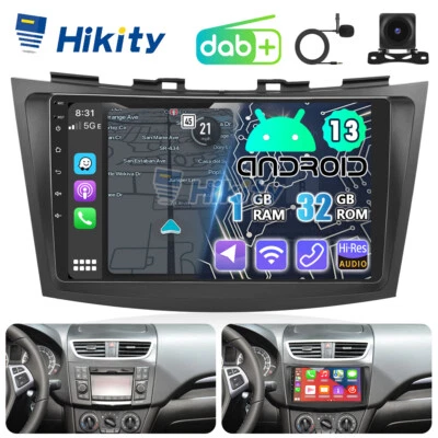 DAB+ Android CarPlay Autoradio Für Suzuki Swift 4 10-17 mit GPS Navi RDS Kamera - Bild 1 von 4