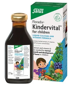 Floradix Kindervital for Children 250ml Liquid Calcium & Vitamin Formula - Picture 1 of 2