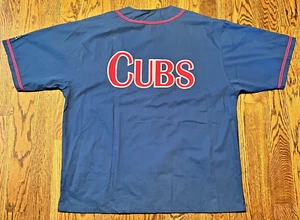 Camiseta deportiva vintage de los Chicago Cubs XL Russell con cremallera frontal años 90 béisbol MLB - Imagen 1 de 4