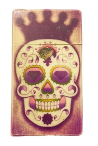 Skull Plastic Design Cigarette Hard Case Pack Holder RARE - Picture 1 of 5