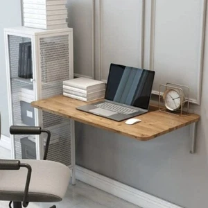 Wall-Mounted Foldable Table - 28.3" x 17.7" Space-Saving Desk - Picture 1 of 27