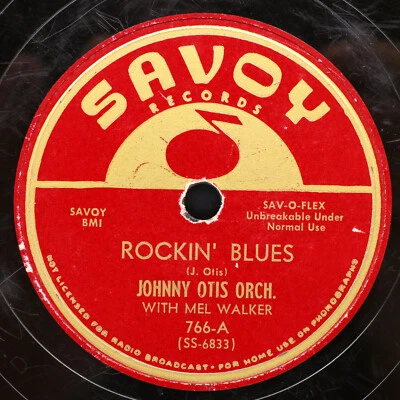 Johnny Otis Mel Walker - Rockin' Blues / My Heart Tells Me 10" 78 rpm Record 766 Foto 1 de 4