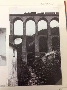 RIPRODUZIONE FOTO ALINARI PITECCIO IL VIADOTTO DELLA FERROVIA 12X18 cm 1920 (3) - Foto 1 di 1