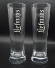 2 pcs Liefmans Tall Beer Glasses half 1/2 pint Belgian Belgium glass leifmans