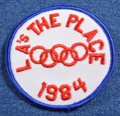 Nuevo de Lote Antiguo Años 80 1984 Juegos Olímpicos de Verano de Los Ángeles Parche de 3" Original Retro Foto 1 de 3