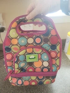 PREO-LILY BLOOM Soft Lunch Box in Multi-Circles~Food Sack Bag Thermal Expandable - Picture 1 of 15