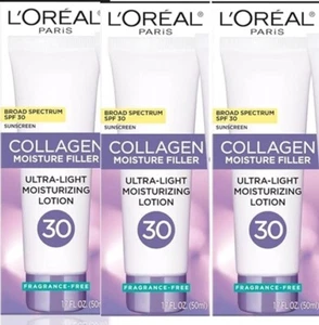 LOT OF 3 L'Oreal Paris Collagen Moisture Filler Daily Moisturizers- 1.7oz NEW - Picture 1 of 1