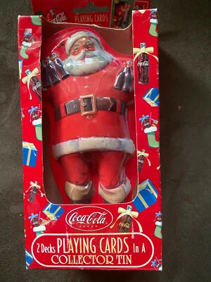 Coca Cola Santa 2 decks of Playing Cards in a Collector Tin - Image 1 of 2