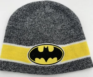 DC Comics Batman Youth Beanie OSFM Black And Yellow - Picture 1 of 4