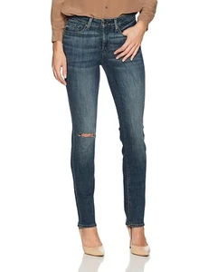 NYDJ Women's Parker Slim in Modern Edit Fir with Knee Slit Washed Jeans Size 8 - Picture 1 of 3