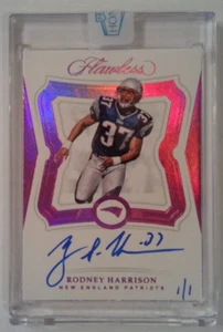 2018 Panini Flawless One of One 1/1 Rodney Harrison Patriots FS-RH Recollection - Picture 1 of 5