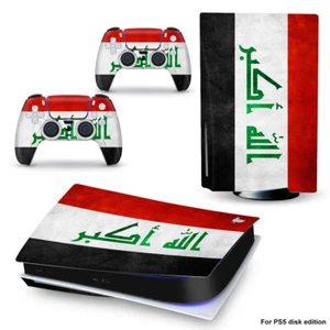 PS5 DISC Skin Wrap Decal Vinyl Sticker DIY Cover DISK Version IRAQ FLAG Uk Stock - Picture 1 of 2