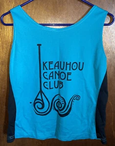 KEAHOU CANOE CLUB KONA HAWAII WOMEN SMALL TANK TOP SHIRT - Picture 1 of 6