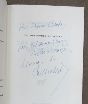 Michel MOHRT - Les dimanches de Venise - envoi autographe - Nrf 1996 - Photo 1/4