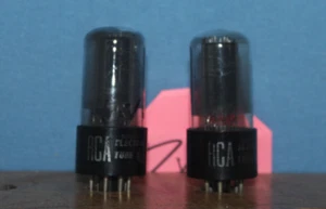 Radioröhren 6V6GT 6V6 RCA 57-22 YJL Test 4600 4400 Matched Pair - Bild 1 von 3