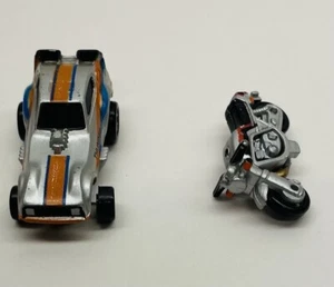 Micro Machine 1986 Plymouth Arrow Dragster /Thunder & 1987 Guzzi ElDorado moto - Picture 1 of 9