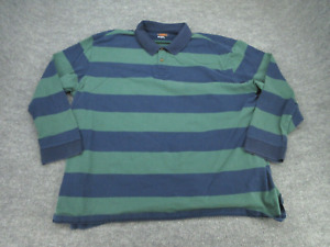 Foundry Polo Shirt Mens 4XLT Multicolor Striped Long Sleeve Rugby Adult 4XL Tall