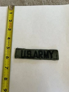 U.S. Army Name Tape Patch Olive Drab Black Embroidered Military - Picture 1 of 3
