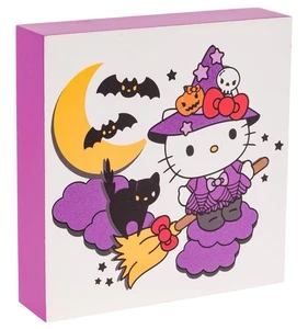 Hello Kitty Halloween Box Wanddekoration 6x6x1,5" Halloween lila/weiß Rd Beschreibung - Bild 1 von 10