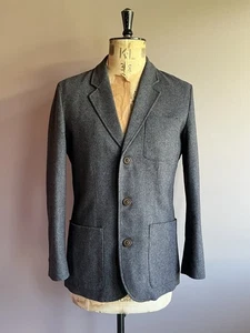 Kin By John Lewis Blazer Mens Size M Grey Wool Chore Jacket - Picture 1 of 12