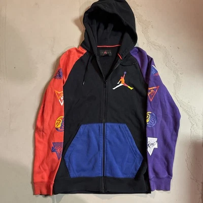 Air Jordan Rivals Full-Zip Hoodie Mens Medium Sweatshirt Black - Image 1 of 4