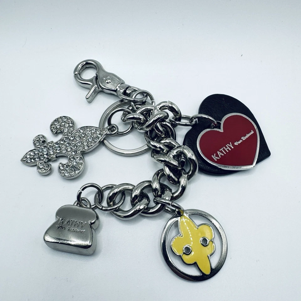 Kathy Van Zeeland Harinas De Lis Llavero Cartera Dije Llavero Tono Plata Foto 1 de 1