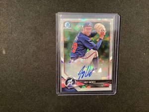 2018 Bowman Chrome Prospect Auto Atomic Refractor 021/100 Joey Wentz CPA-JW Auto - Picture 1 of 2
