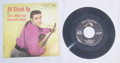 Elvis Presley- All Shook Up 45 rpm #47-6870, Silver Line, VG+ - Image 1 of 4