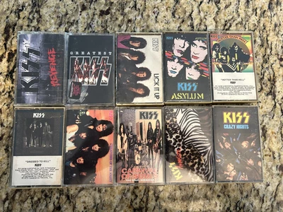 Kiss Cassettes: Hotter than Hell, Asylum, Lick It Up, Revenge, Crazy Nights More - Image 1 of 3
