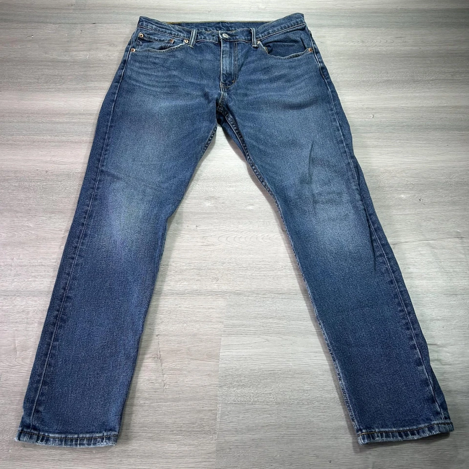 Levis 512 Jeans Mens 33x30 Blue Medium Wash Slim Taper Button Fly Denim - Image 1 of 4