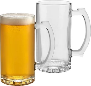 PARNOO Classic Beer Mug Set, Mugs with 4 Count (Pack of 1), Clear - Picture 1 of 9