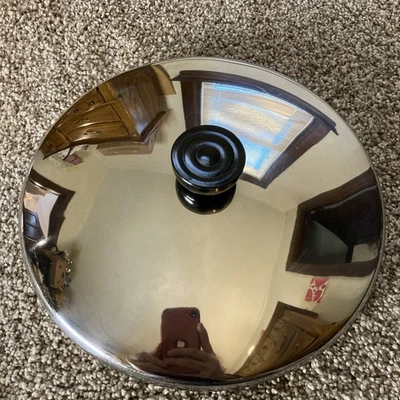 Vintage REVERE WARE 9" Stainless Steel Replacement Saucepan Cover Lid Only - Image 1 of 4